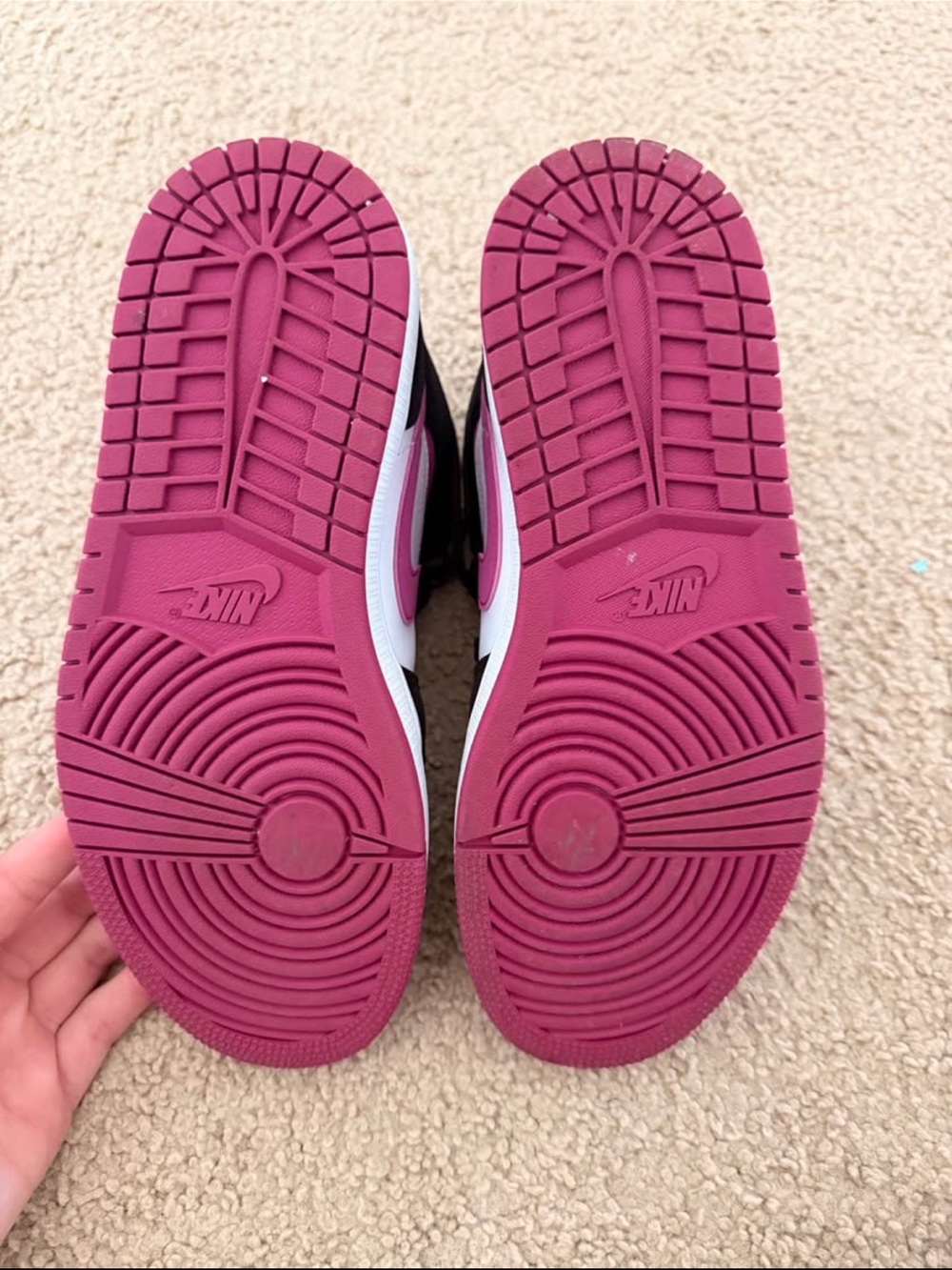 Jordan Mid Top Sneakers - White, Black & Pink - Picture 5 of 6